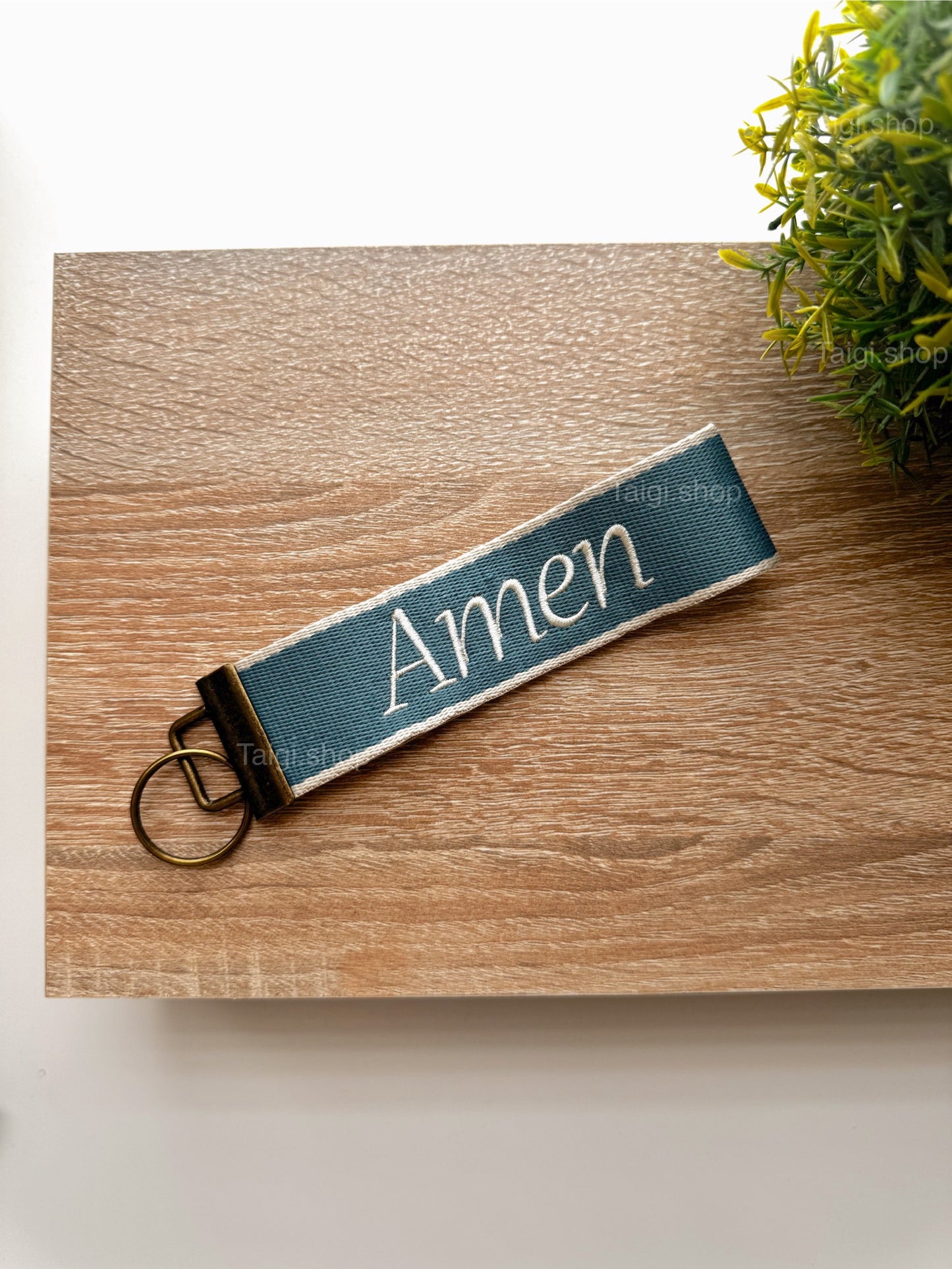 AMEN | Embroidered Christian Keychain