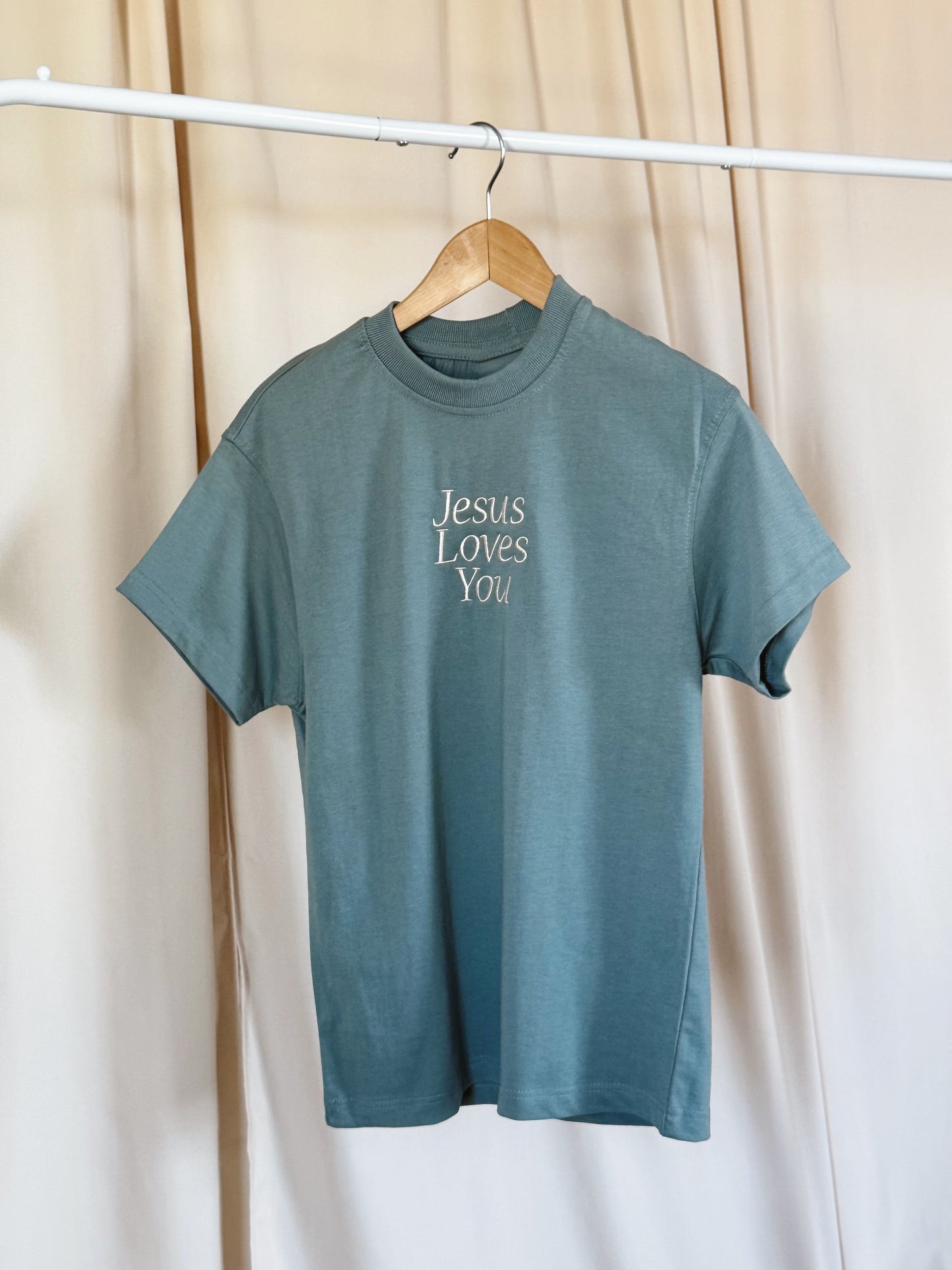 Jesus Loves You - Oversized Embroidered T-Shirt