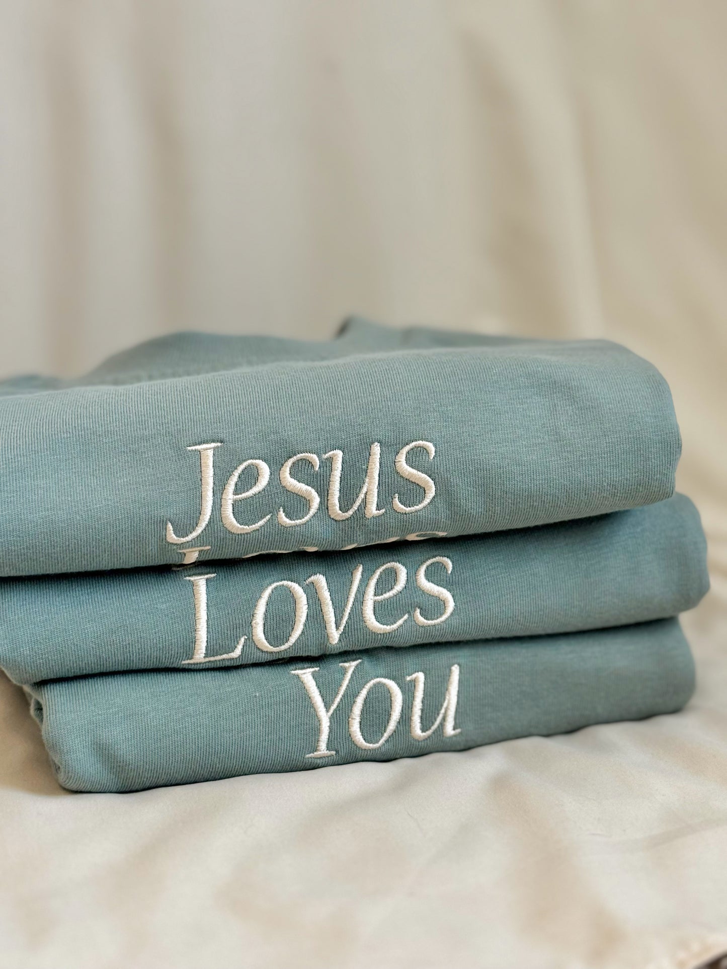 Jesus Loves You - Oversized Embroidered T-Shirt